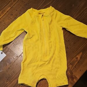 Old Navy Yellow Swimsuit Size 6 To 12 Months